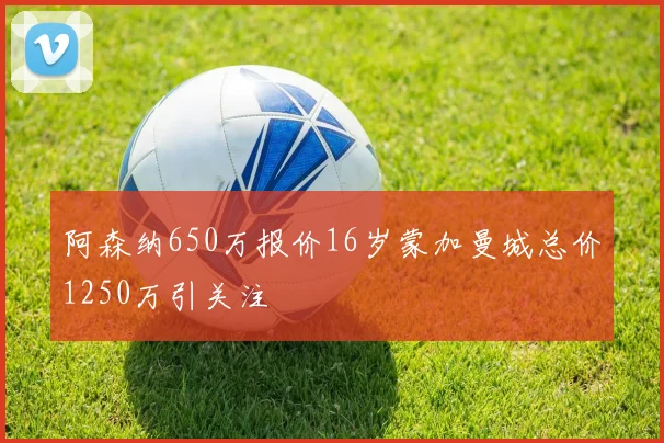 阿森纳650万报价16岁蒙加曼城总价1250万引关注
